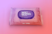 Wet Wipes with Cap Mockup half side, a Cups & Container Mockup by easymock (Thumbnail 4 of 8)