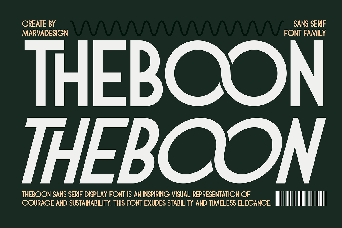 Theboon - Sans Serif Display Font, a Sans Serif Font by Marvadesign (Photo 2 of 7)