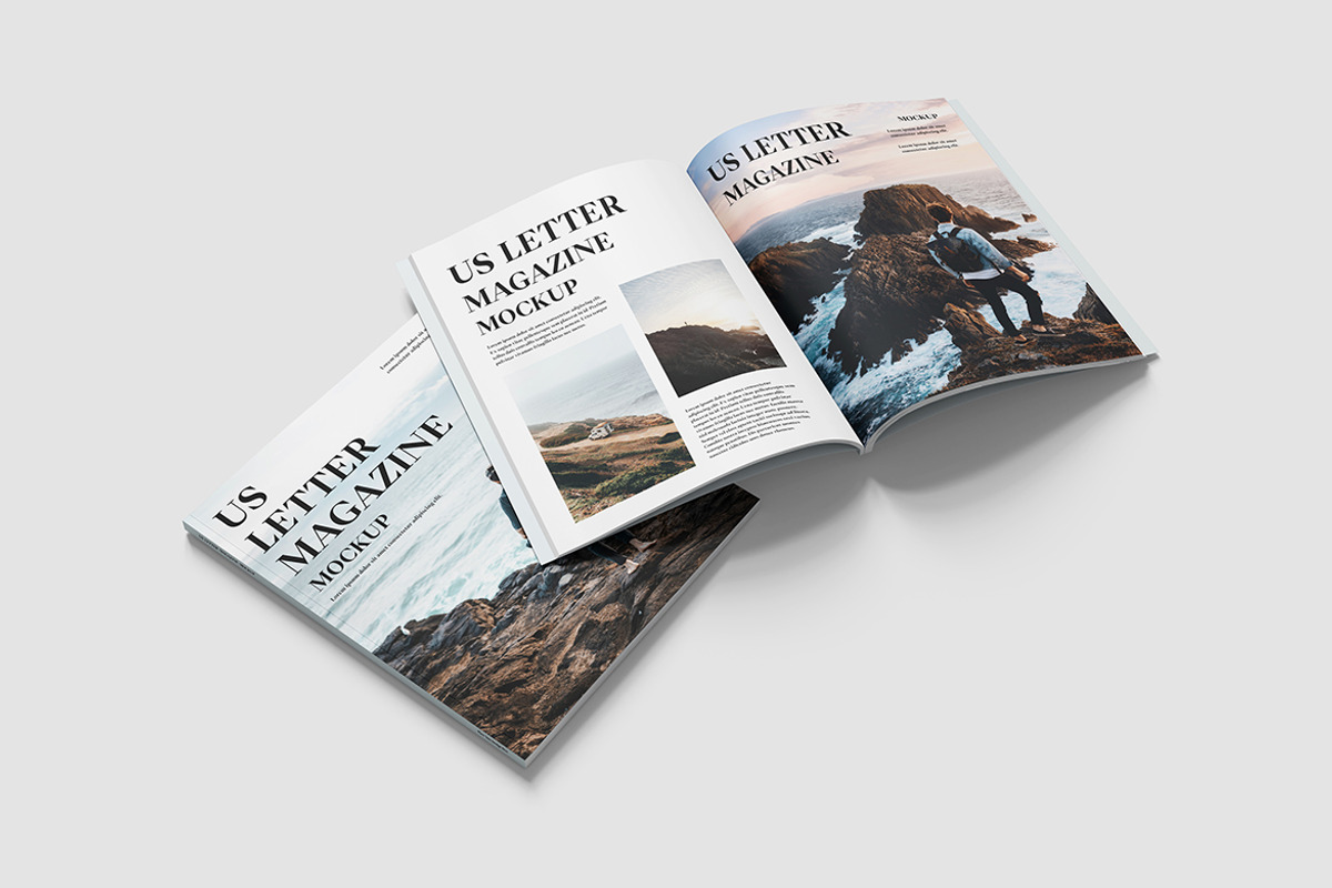 US Letter Magazine Mockup, an Advertising Mockup by Indah (Photo 5 of 6)