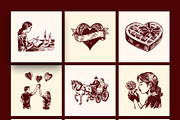 Vintage Valentines Illustration Set, a Person Illustration by Prosymbols (Thumbnail 9 of 10)