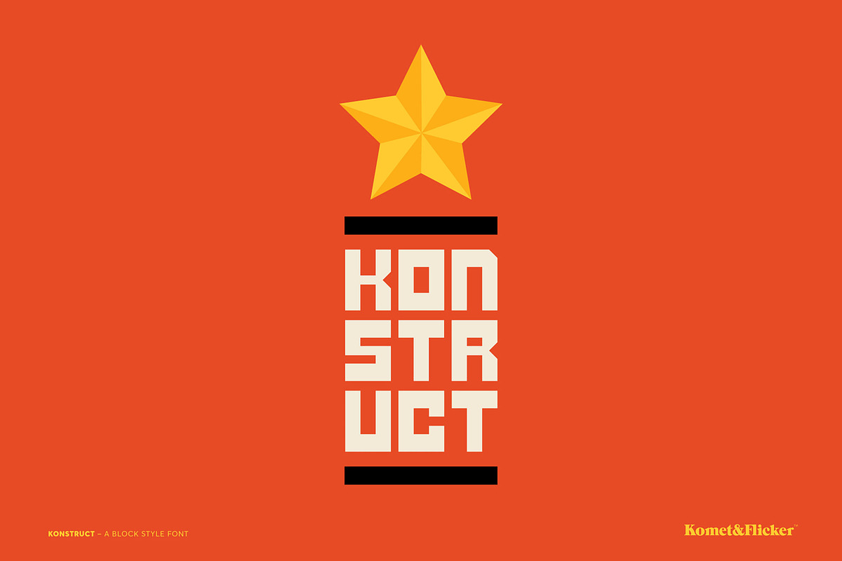 KONSTRUCT - A Block Style Font, a Sans Serif Font by Komet & Flicker (Photo 14 of 15)