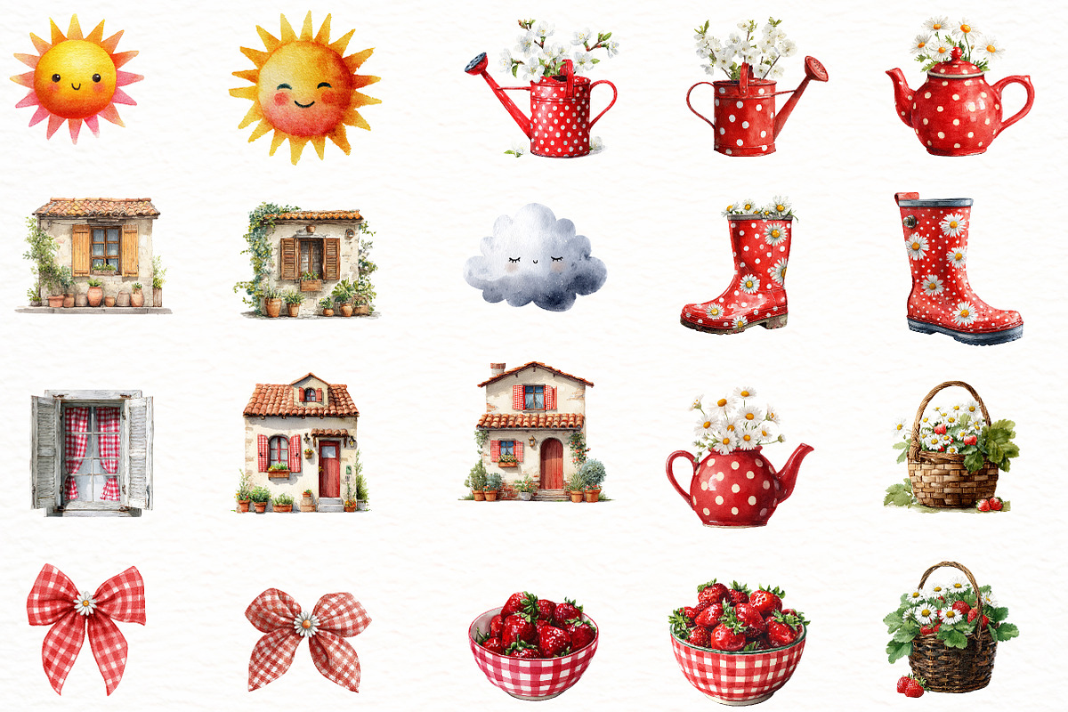Cottagecore Spring Clipart, an Illustration by Designworld (Photo 5 of 6)