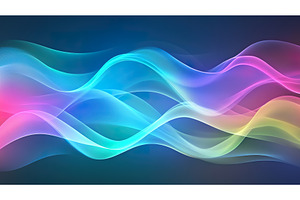 Colorful abstract waves of light, an Abstract Photo by Lermont51