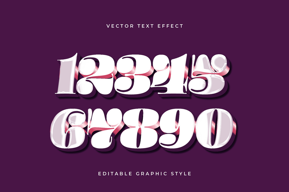 Glossy Curved Text Effect preview 2