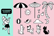 Summer Party | Doodle Clipart Set, an Illustration by Iris Atelier (Thumbnail 3 of 5)