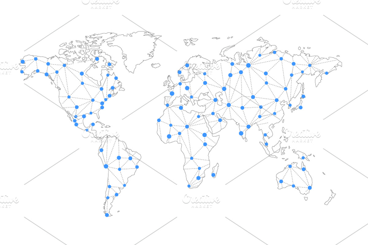 Telecommunication connection lines, a Technology Illustration by BestPics