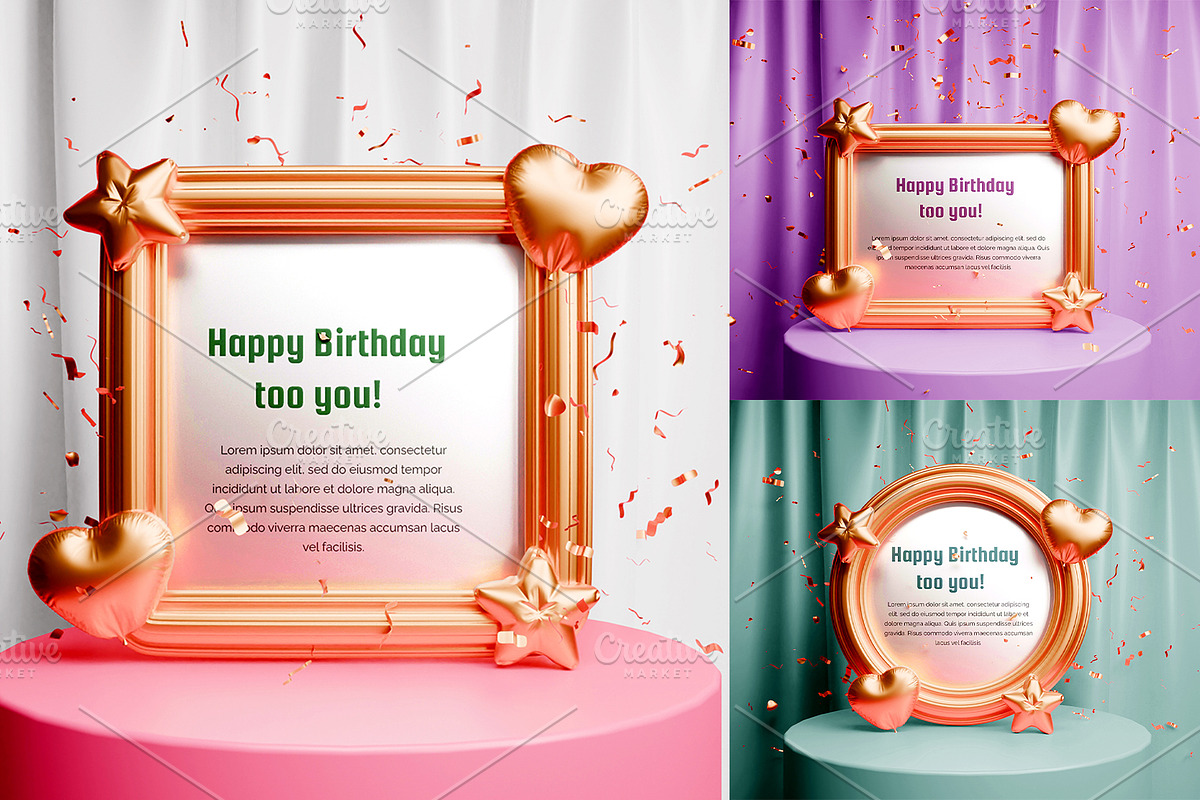 Birthday Mockup PSD file., an Advertising Mockup by samsulpassive (Photo 3 of 4)