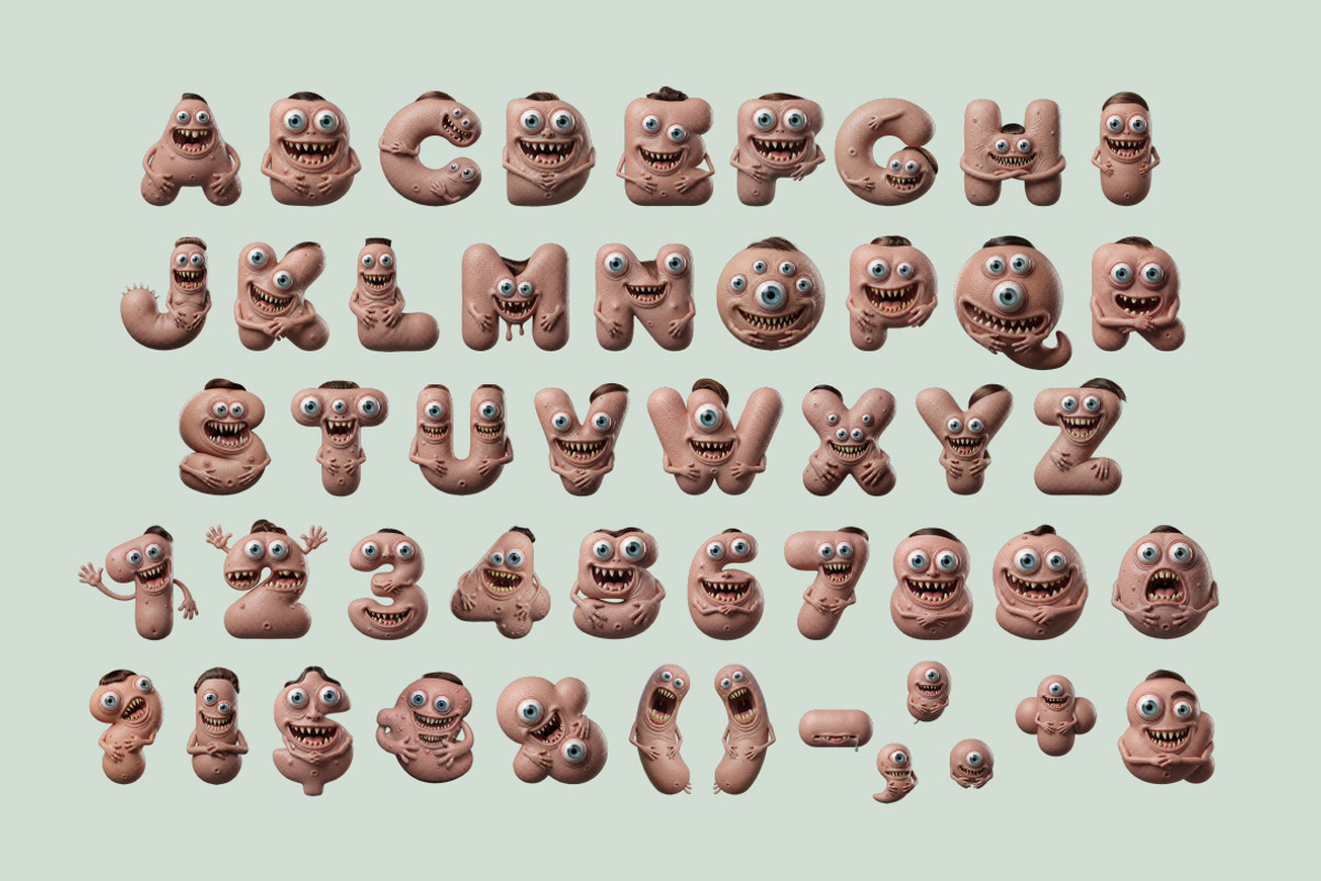 Gobble Monster Font, a Sans Serif Font by Handmadefont (Photo 2 of 12)