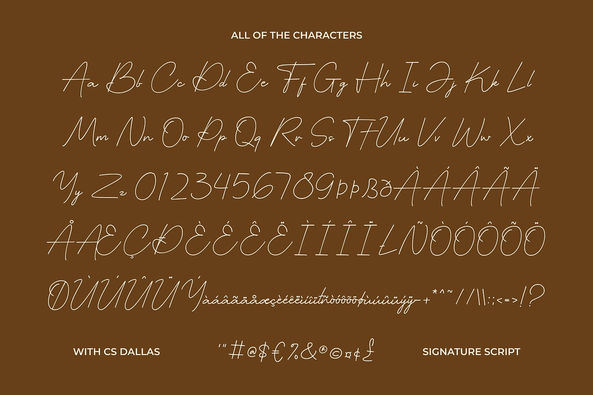 CS Dallas – Signature Font, a Script Font by Craft Supply Co. (Photo 8 of 8)