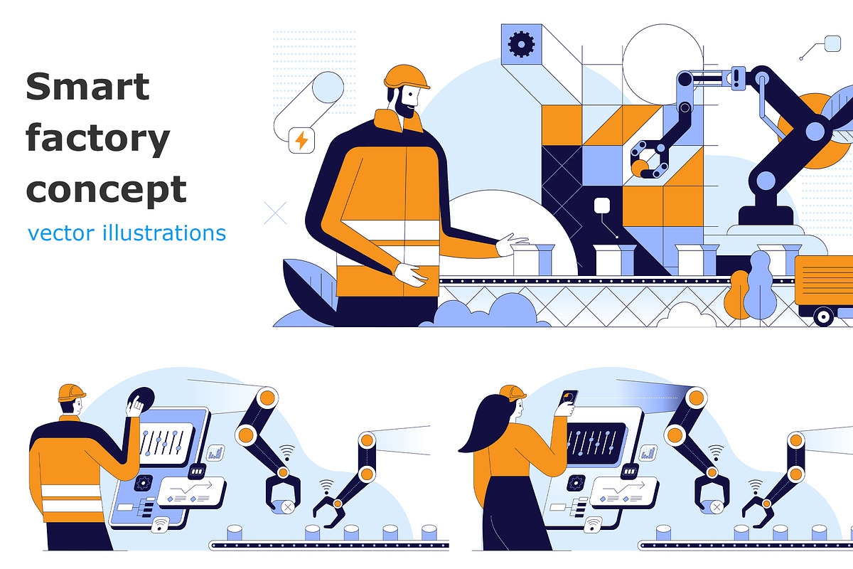 Robotics in Industrial Automation, a Technology Illustration by IcoMaker (Photo 16 of 21)