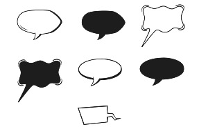 Comic Speech Bubbles Set 2 Procreate