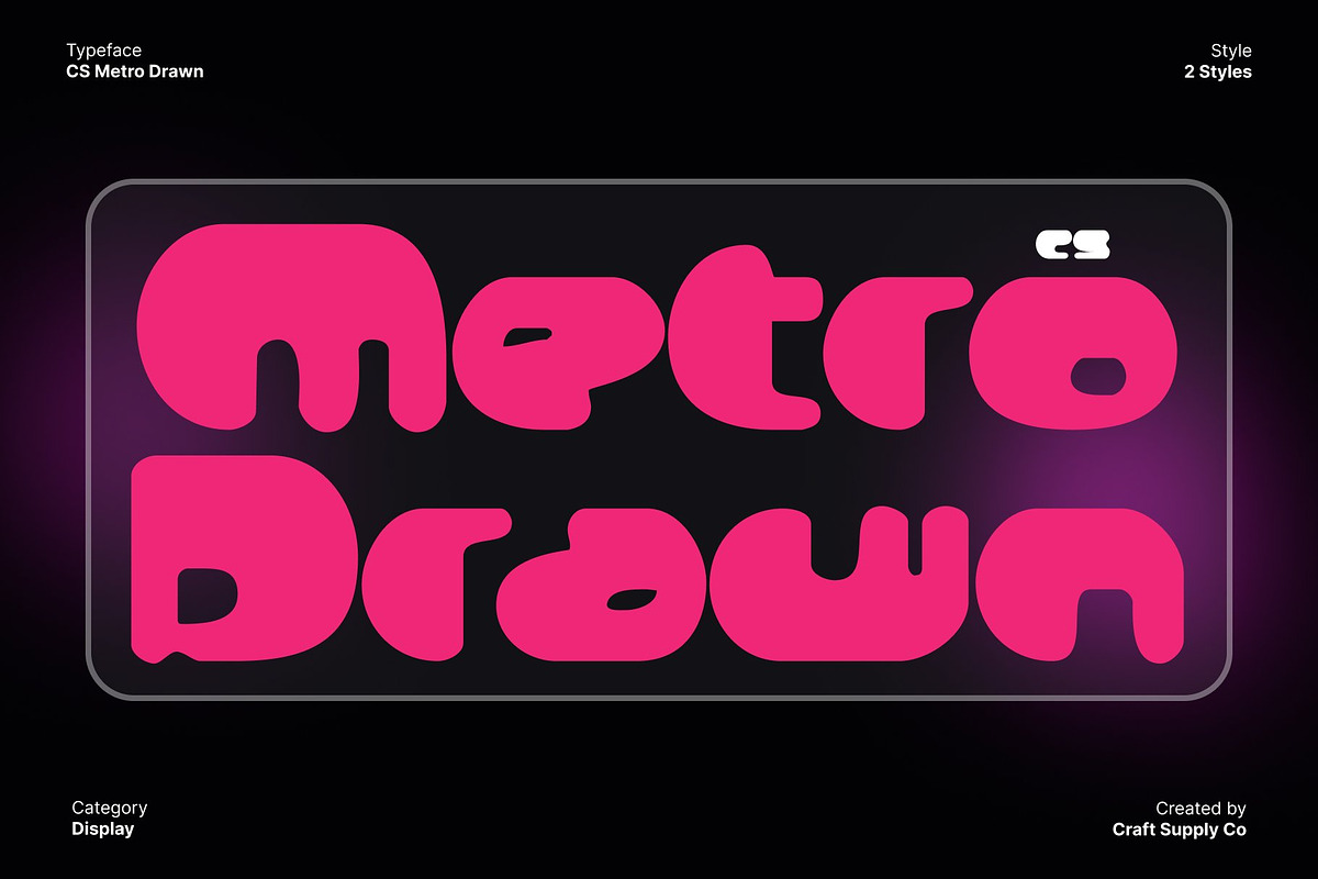 CS Metro Drawn, a Sans Serif Font by Craft Supply Co. (Photo 1 of 8)