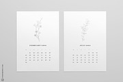 Floral Line Art Calendar 2022, an Illustration by Bordo (Thumbnail 2 of 2)