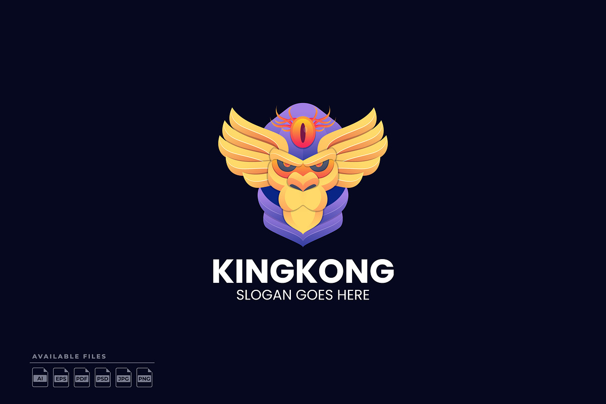 Kingkong Gradient Colorful Logo, a Branding & Logo Template by Zeer Graphic
