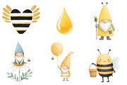 Cute Bee Gonm Clipart, an Illustration by CreationArt (Thumbnail 3 of 5)