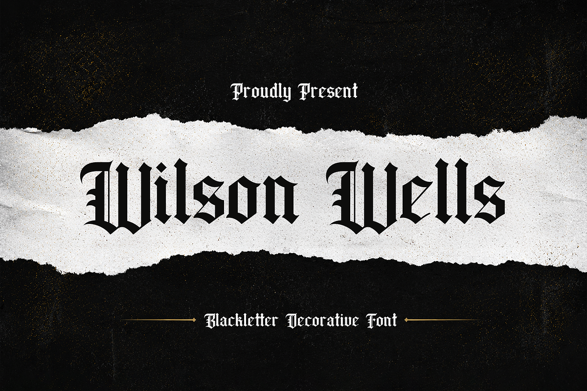 Wilson Wells - Blackletter Font, a Blackletter Font by StringLabs (Photo 1 of 10)