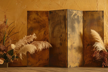 Rusty gold, room divider, backdrop, a Background Photo by Virgo Studio