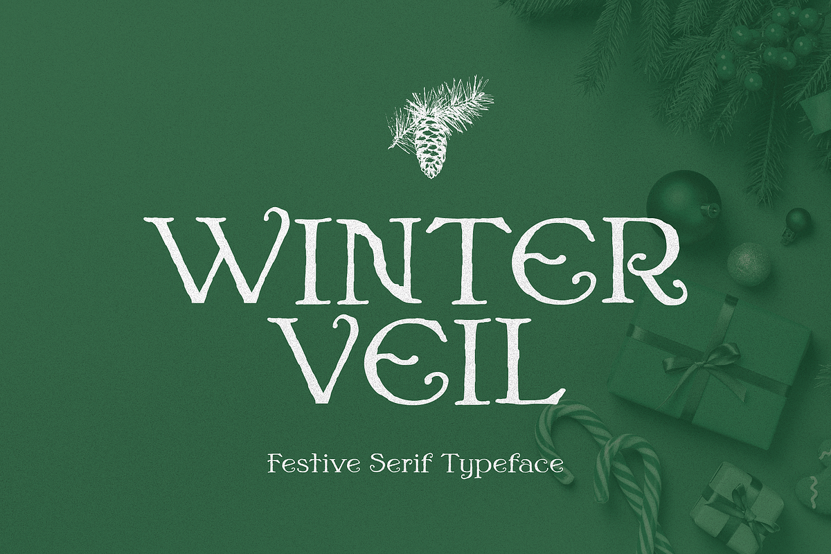 Winter Veil - Festive Typeface, a Serif Font by HipFonts (Photo 2 of 11)