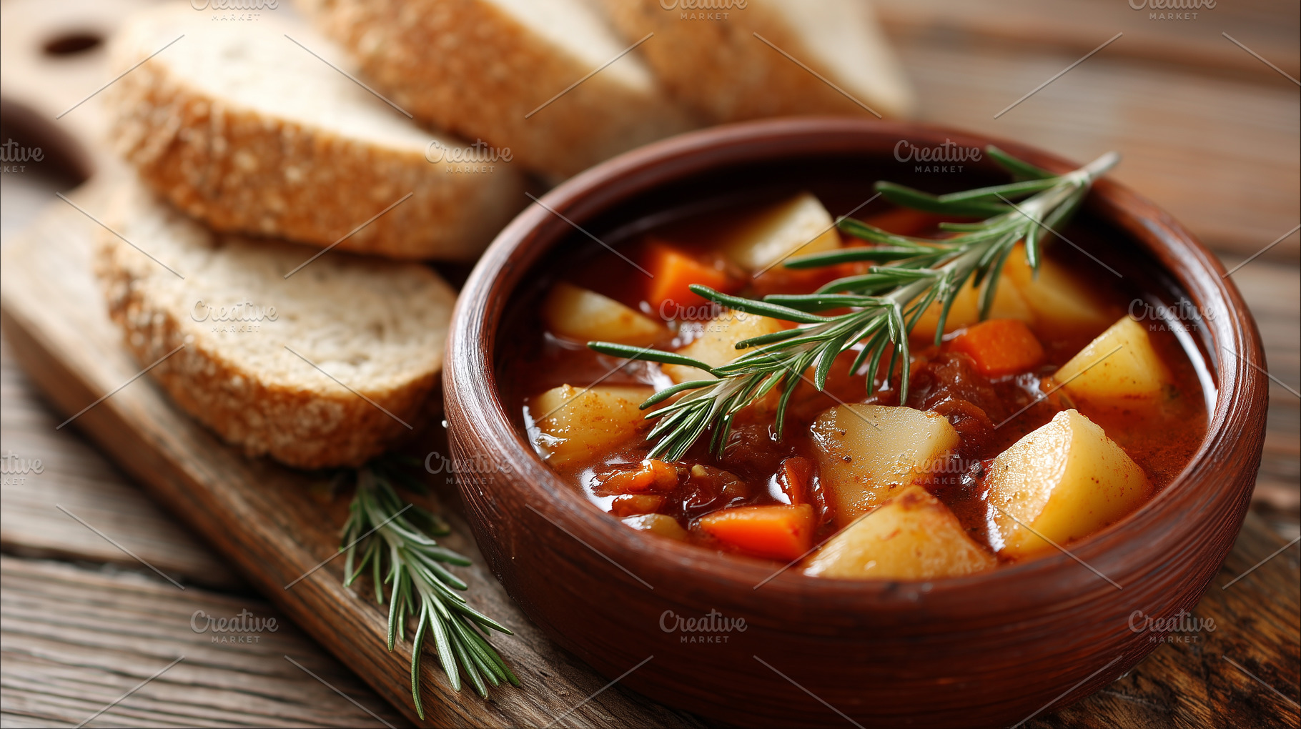 Rustic vegetable stew with potatoes, a Food & Drink Photo by MistyDay