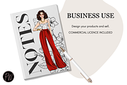 Fashion Girl 57 clipart png, an Illustration by Parinaz Wadia Design (Thumbnail 6 of 9)