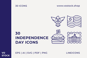 30 Independence Day Icons