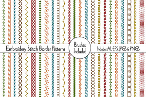 Embroidery Stitch Border Patterns