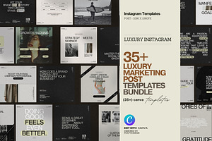 Luxury Canva Social Media Pack, a Social Media Template by Prapti Design