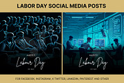 61 Labor day social media posts set, a Social Media Template by Walldecorated (Thumbnail 6 of 29)