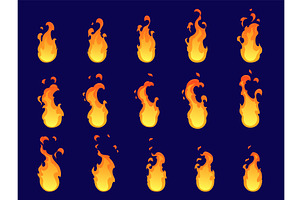 Fire sprite sheet. Flame pillar, an Object Illustration by Stock-Smart-Start