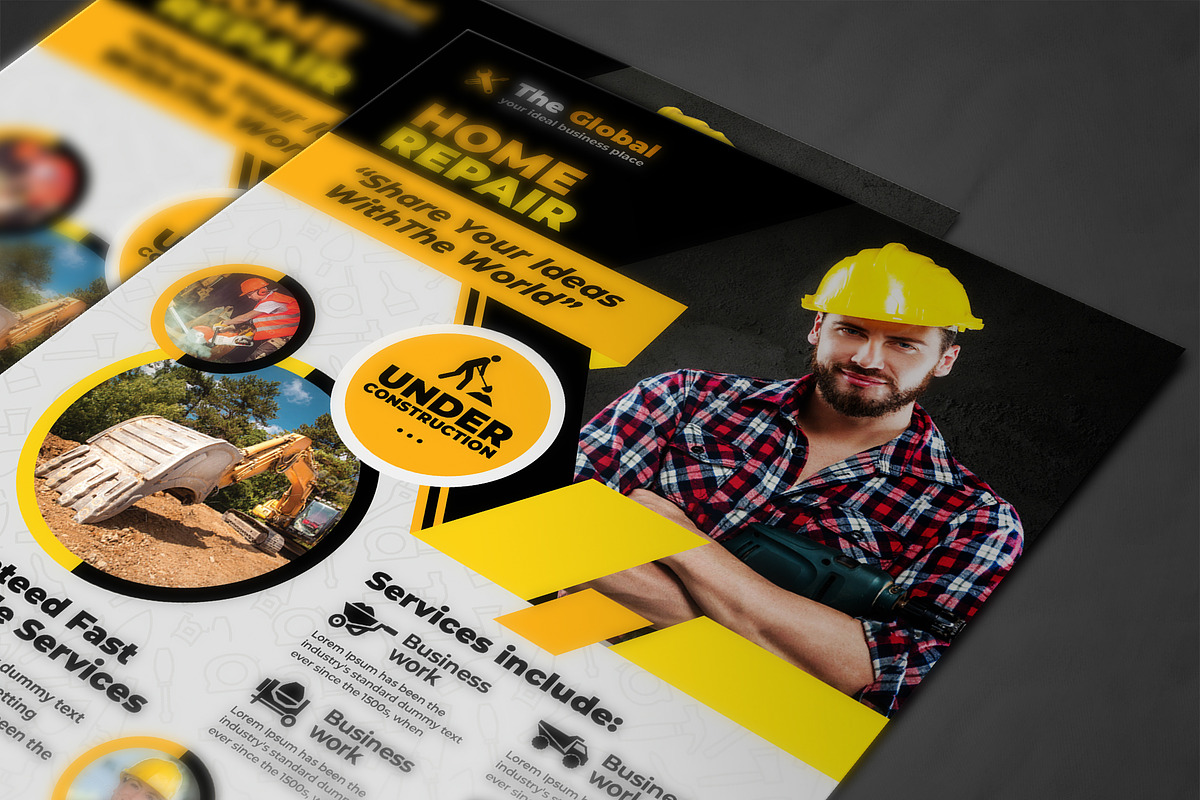 Home Repair Flyer Template, a Flyer Template by AfzaalGraphics (Photo 4 of 4)
