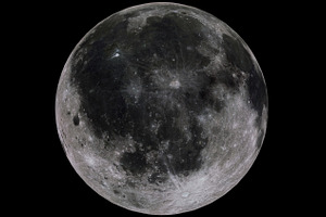 Moon containing moon, space, and planet