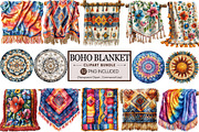 Boho Style Tapestry & Blanket Bundle, an Illustration by Pixels.Craft (Thumbnail 1 of 10)