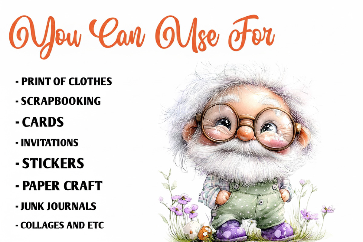 Summer Funny Grandpa Clipart, an Illustration by CreationArt (Photo 2 of 7)