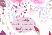 Watercolor Clipart Romantic Roses, a Decorative Illustration by AqwaColor (Thumbnail 5 of 5)