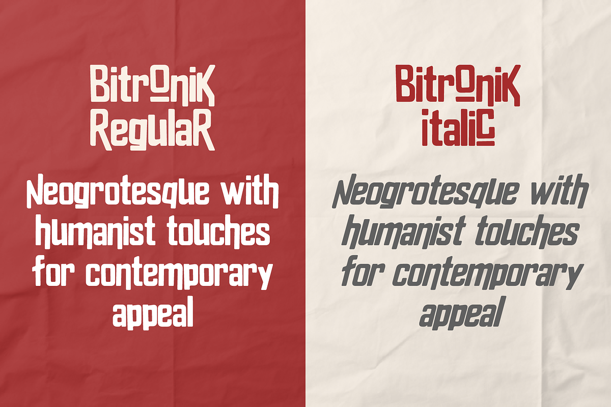 Bitronic - Condensed Display, a Sans Serif Font by Indotype Foundry (Photo 4 of 10)