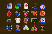 Medical Checkup 3D Icon Pack, an Object 3D Model by Permadi Creative (Thumbnail 2 of 2)