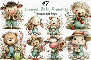 Whimsical Summer Baby Animals Clipar, an Illustration by Craft Nest (Thumbnail 1 of 12)