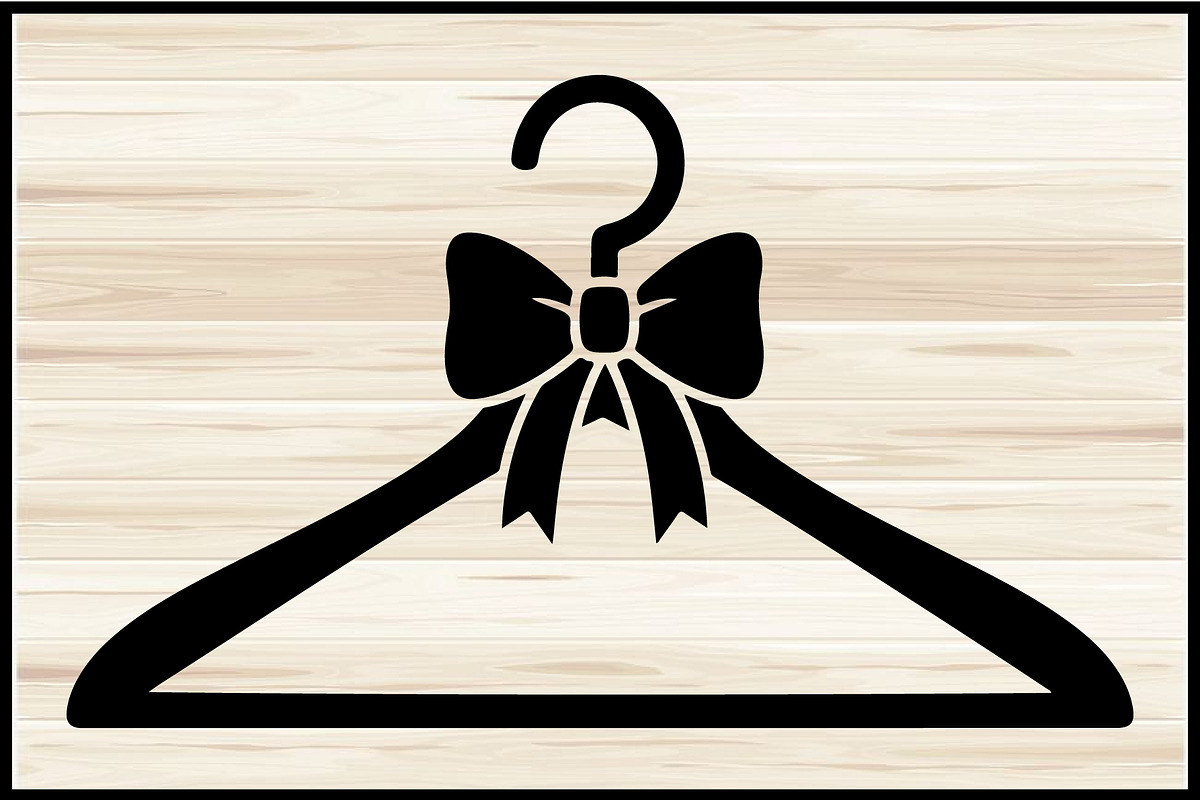 Clothes Hanger SVG Silhouette Bundle, a Decorative Illustration by yasushie (Photo 2 of 4)