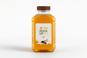 Honey Jar Plastic Bottle Mockup, a Product Mockup by graphypix