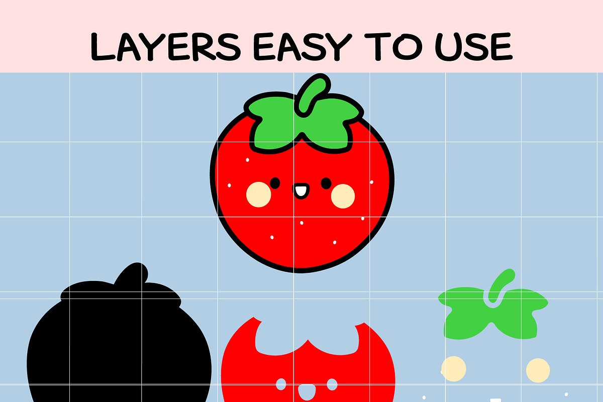 Cute Baby Strawberry SVG Bundle, an Illustration by TheHitShop (Photo 8 of 10)