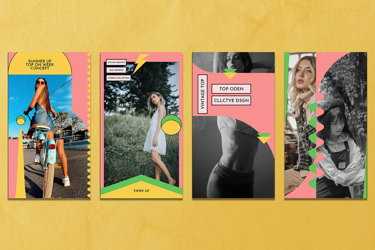New In 90's Instagram Templates, a Social Media Template by Azruca (Photo 3 of 9)