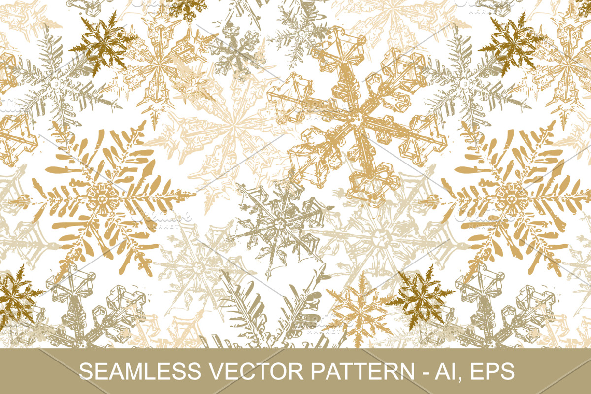 Gold Snowflakes Vector Clipart, an Object Graphic by Galina Ivanova (Photo 4 of 5)