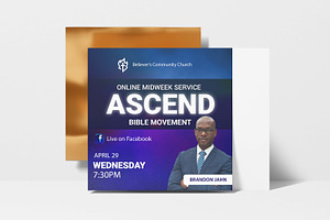 Church Flyer Bible Study, a Social Media Template by Believe Creatives