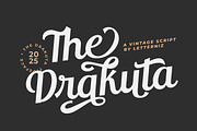 The Drakuta Vintage Script Font, a Script Font by nizarbagasm (Thumbnail 1 of 8)