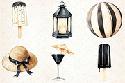 Ivory and Black Hello Summer Clipart, an Illustration by Rose Art (Thumbnail 3 of 4)