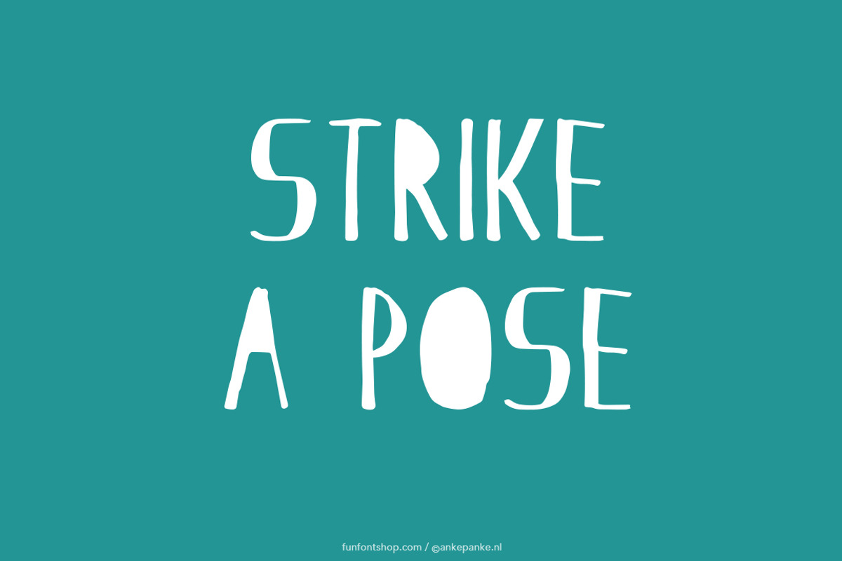 Strike a Pose handmade Font