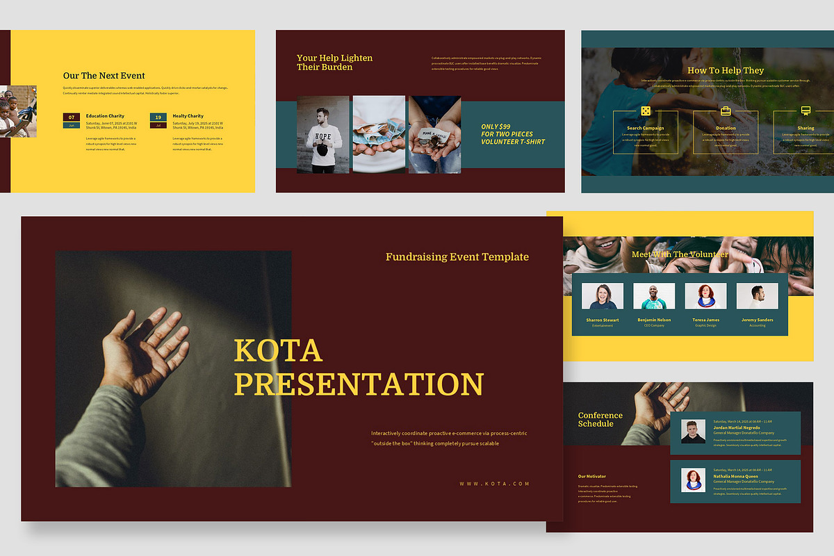 Kota : Charity Pitch Google Slides, a Presentation Template by Punkl Camp (Photo 1 of 16)