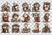 Back To School Animals Clipart, an Education Illustration by Nicolle's Colorful Art (Thumbnail 3 of 4)