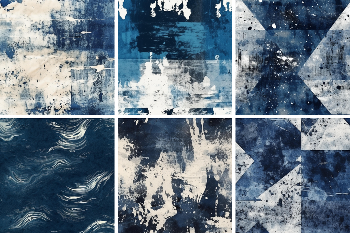 Navy Grunge Seamless Patterns