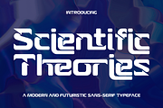 Scientific Theories - Cyber Font, a Sans Serif Font by 177Studio (Thumbnail 1 of 8)